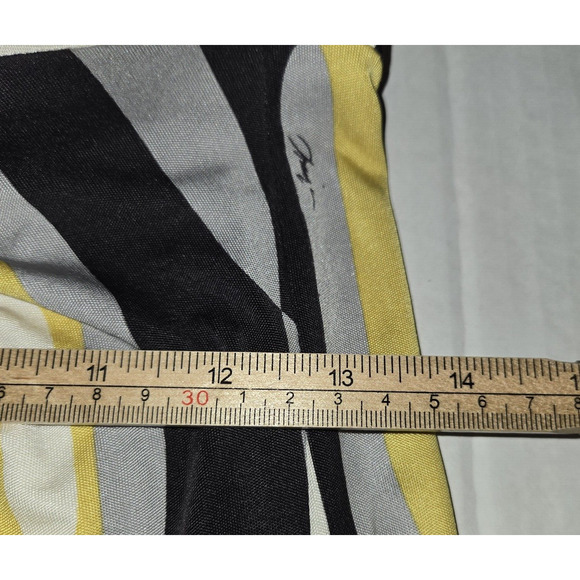 Trinia Turk Womens Small Dress Silk Halter Neck Tie Cover-Up Abstract Retro - Picture 11 of 12